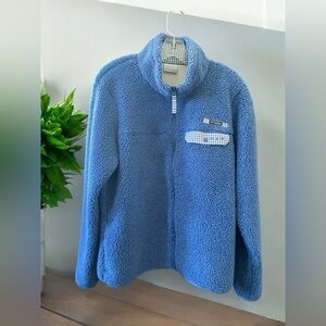 Women’s Columbia PFG High Pile Fleece Zip-up Jacket in Harbourside Blue